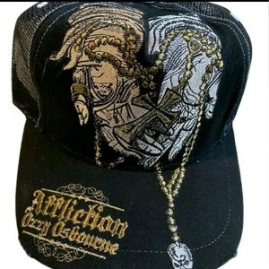 Retro 2000s Fashion Maximalism Styl Affliction Vintage Ozzy Osbourne Trucker Hat